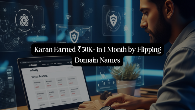 How Karan Earned ₹50,000 in a Month by Flipping Domain Names (Beginner’s Guide)!