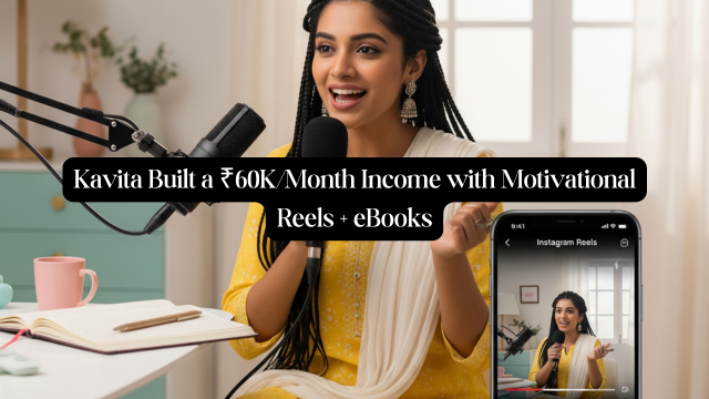 How Kavita Built a ₹60,000/Month Income Using Motivational Reels and eBooks!