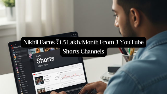 How Nikhil Earns ₹1.5 Lakh/Month from 3 YouTube Shorts Channels!