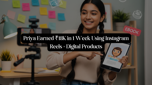 How Priya Earned ₹18K in 1 Week Using Instagram Reels + Digital Products — And How You Can Too!