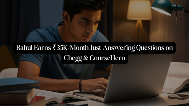 How Rahul Earns ₹35,000/Month by Answering Questions on Chegg & CourseHero!